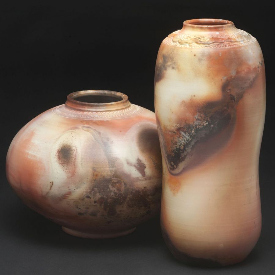 Saggar Fired Tall and Round Vessels